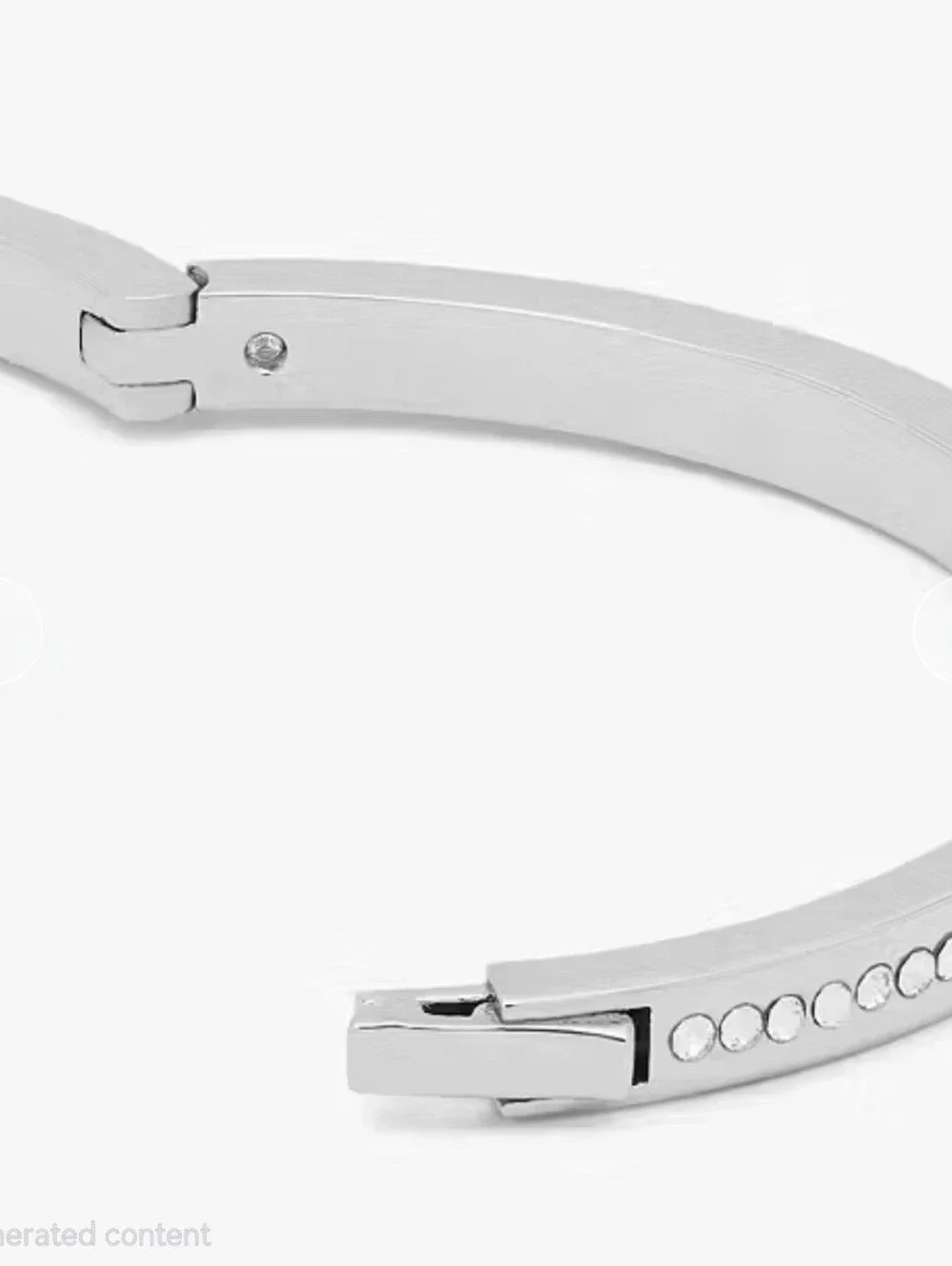 Kate Spade Silver-tone Crystal Accent Bangle Bracelet - Picture 3 of 4